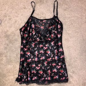 BRAND NEW silk style cami camisole tank top floral